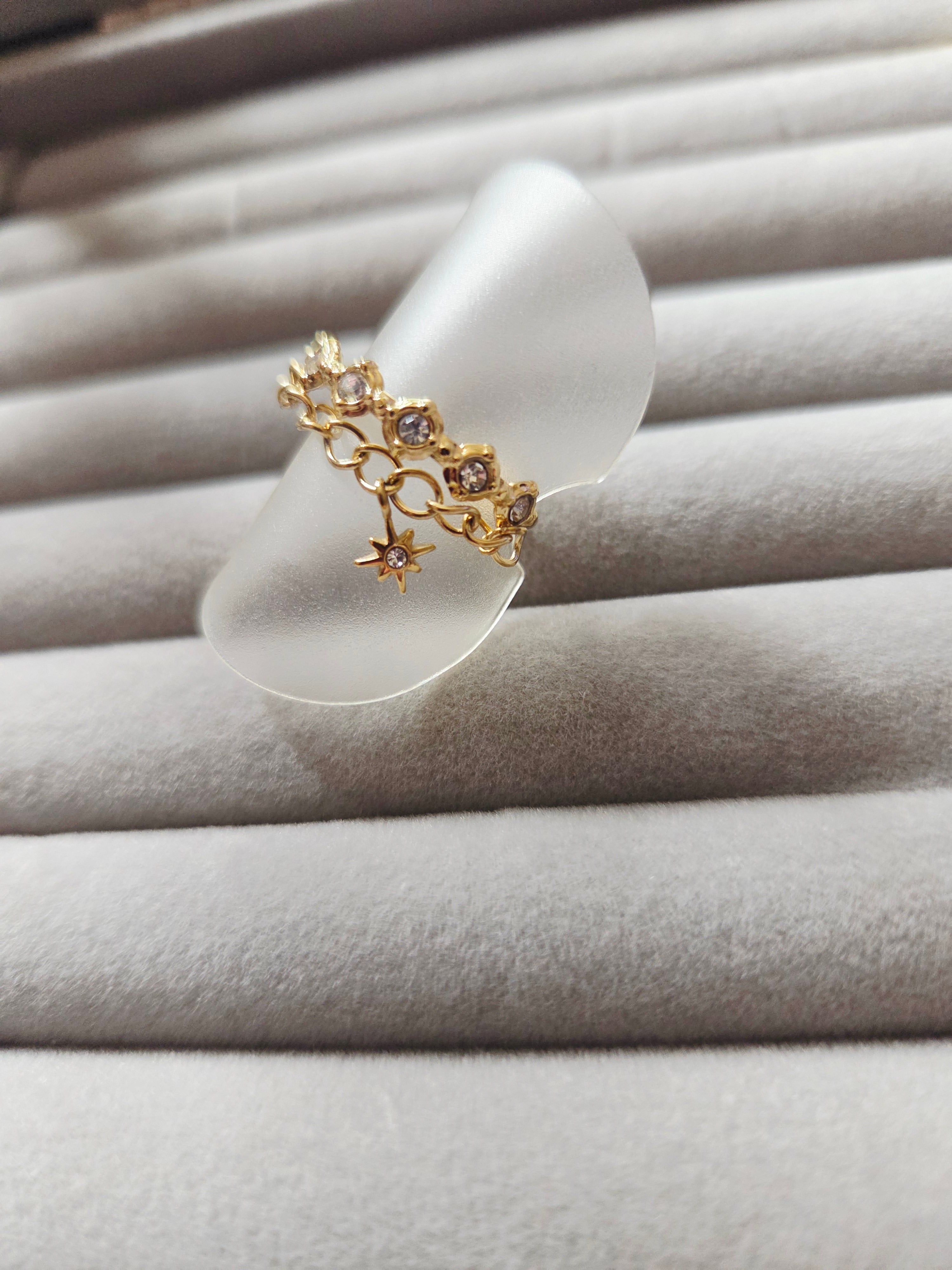 Bague  Ilona chainette étoile du nord