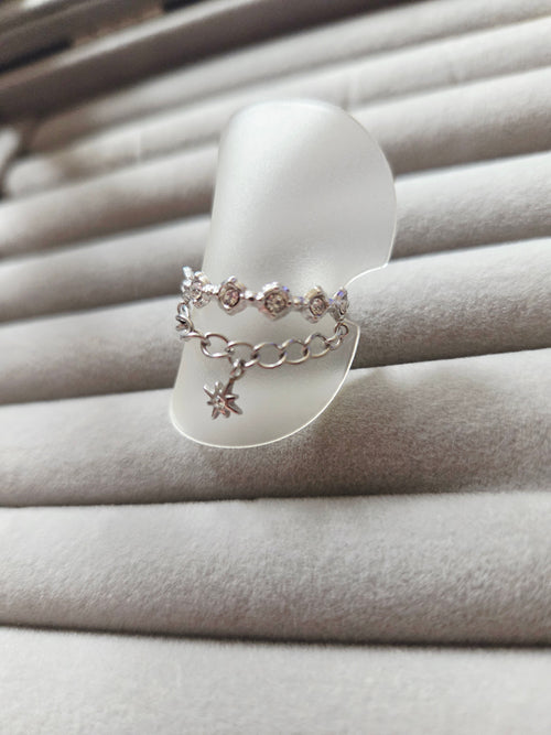 Bague  Ilona chainette étoile du nord
