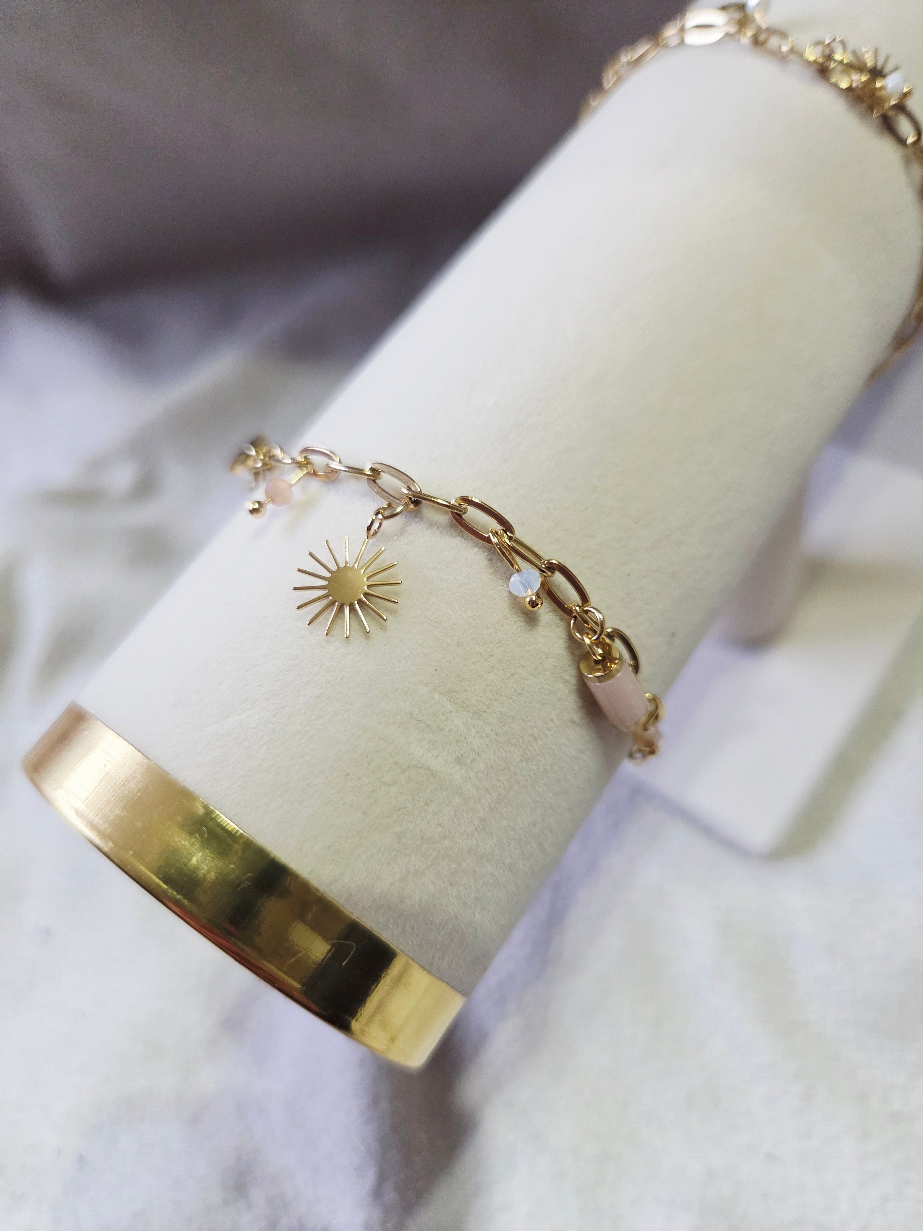 Bracelet breloques Rose