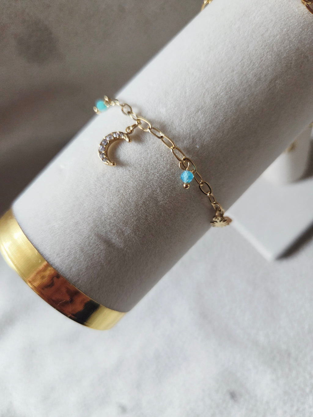 Bracelet Jessica  avec plusieurs pendentifs