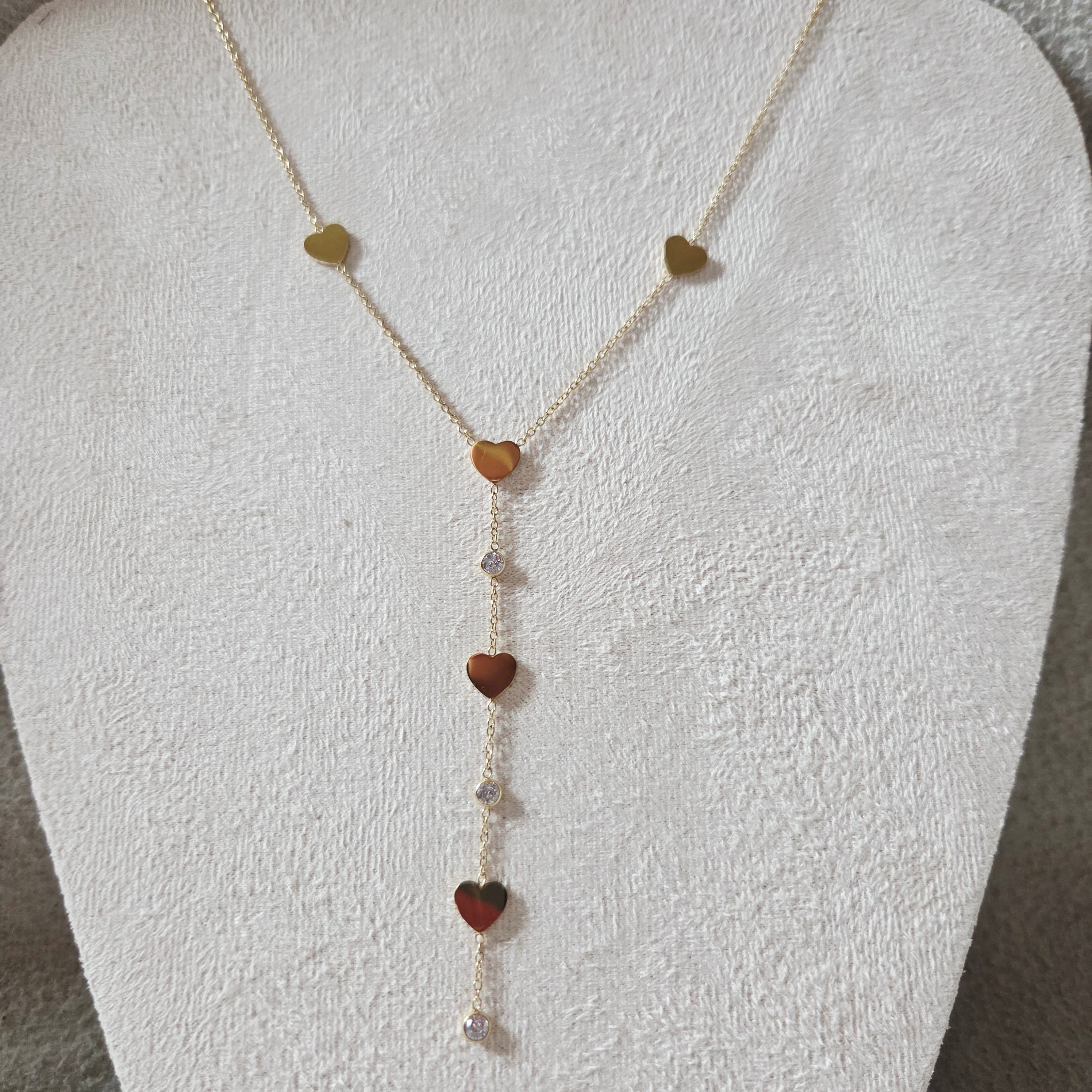 Collier Cœurs Pendentif  Alice –  DORÉ