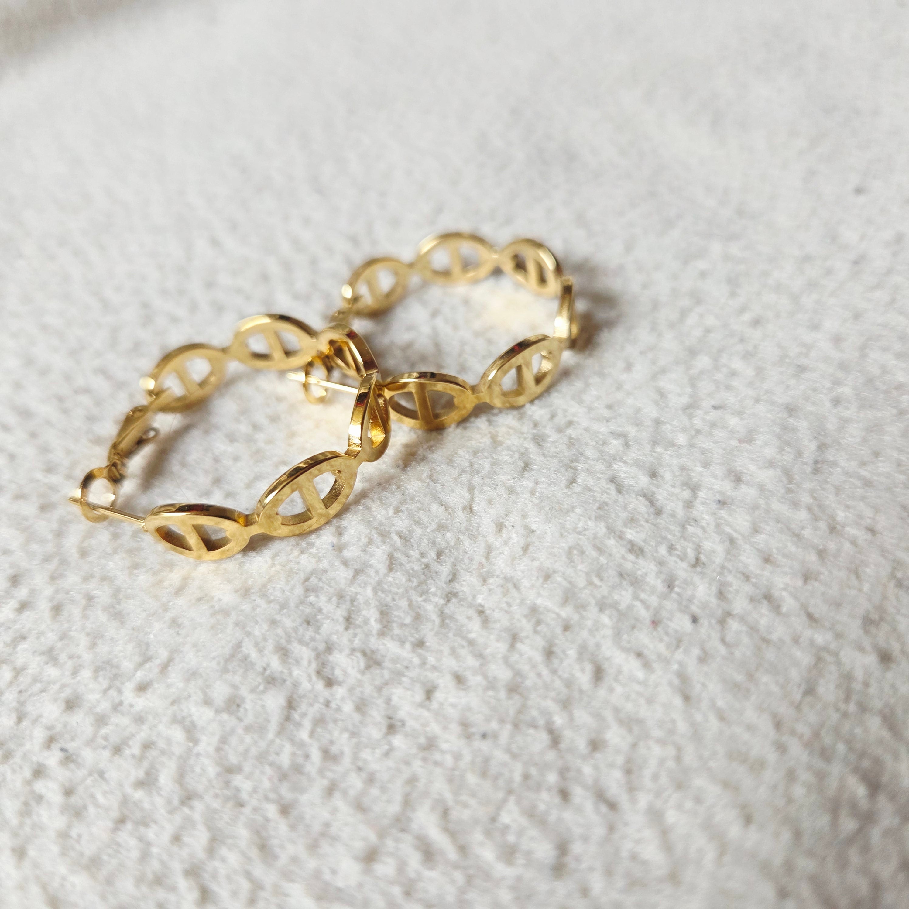 Boucle d'oreilles Créoles ajourées Romy