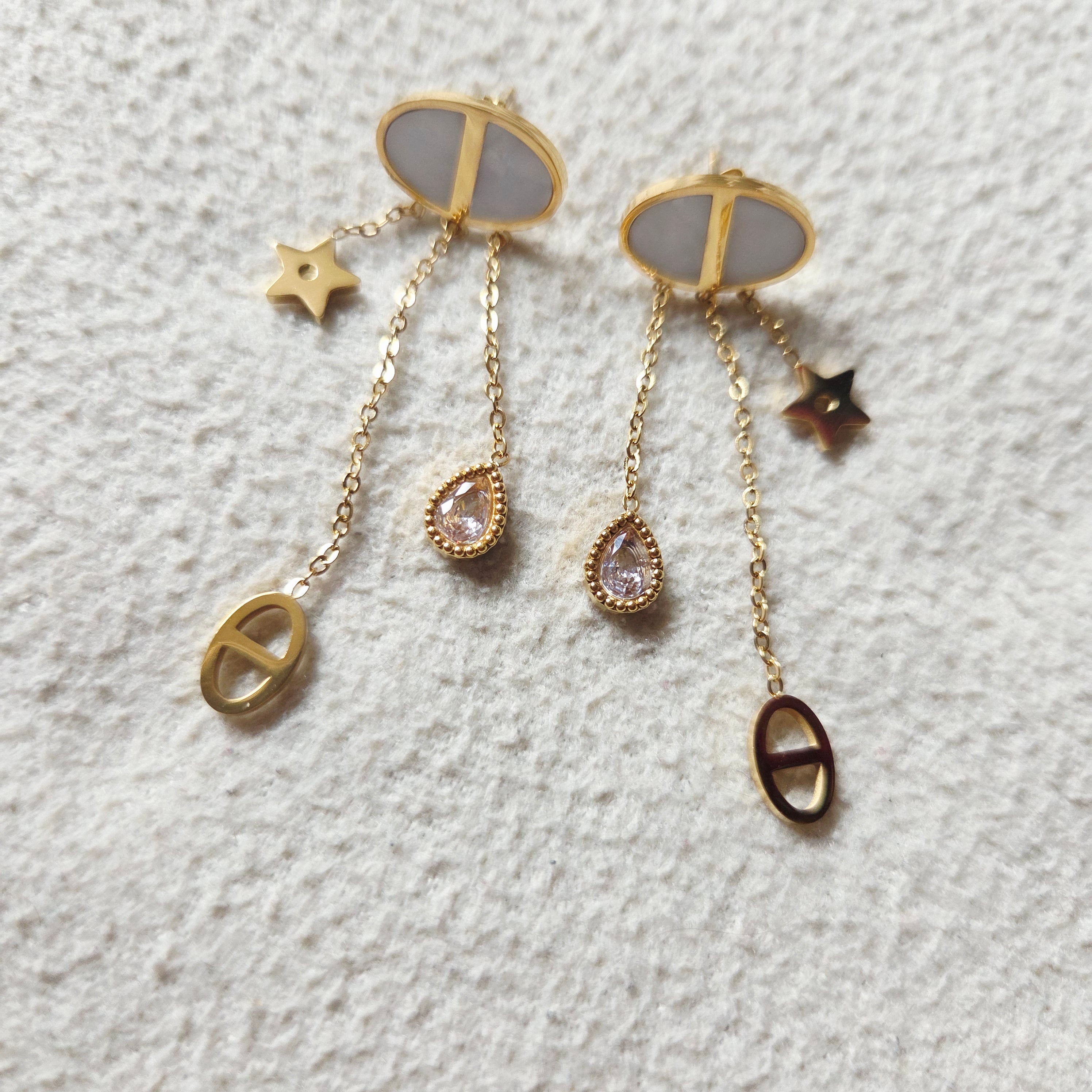 Boucles d’oreilles pendantes Luna