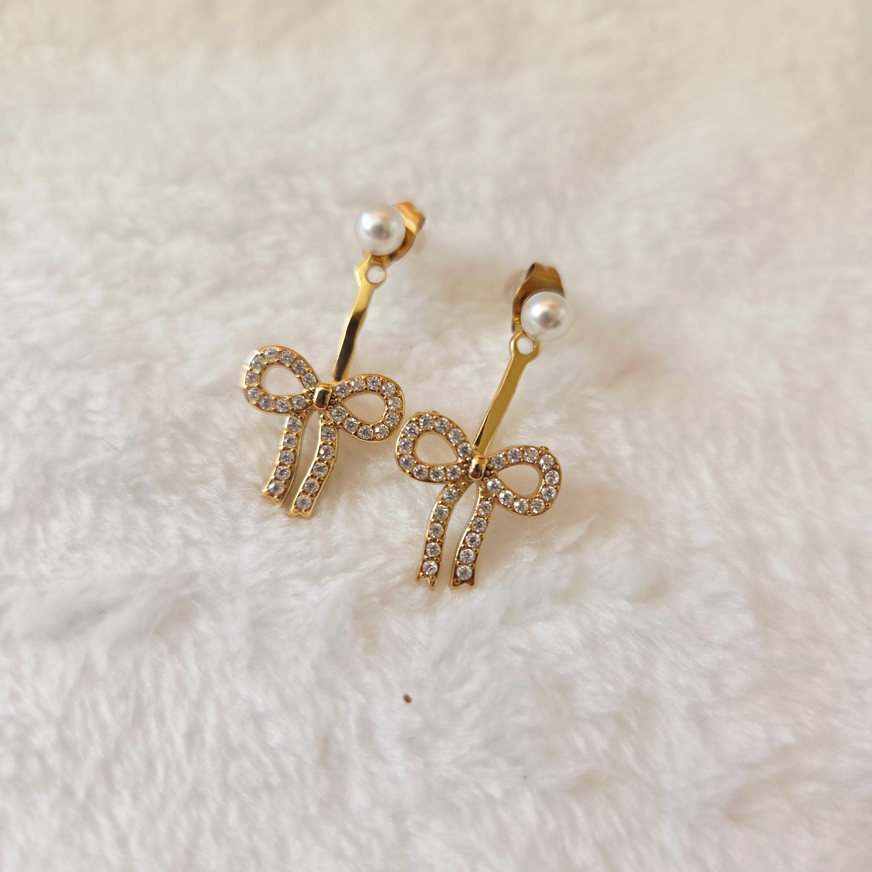 Boucles d'oreilles Capucine en acier inoxydable