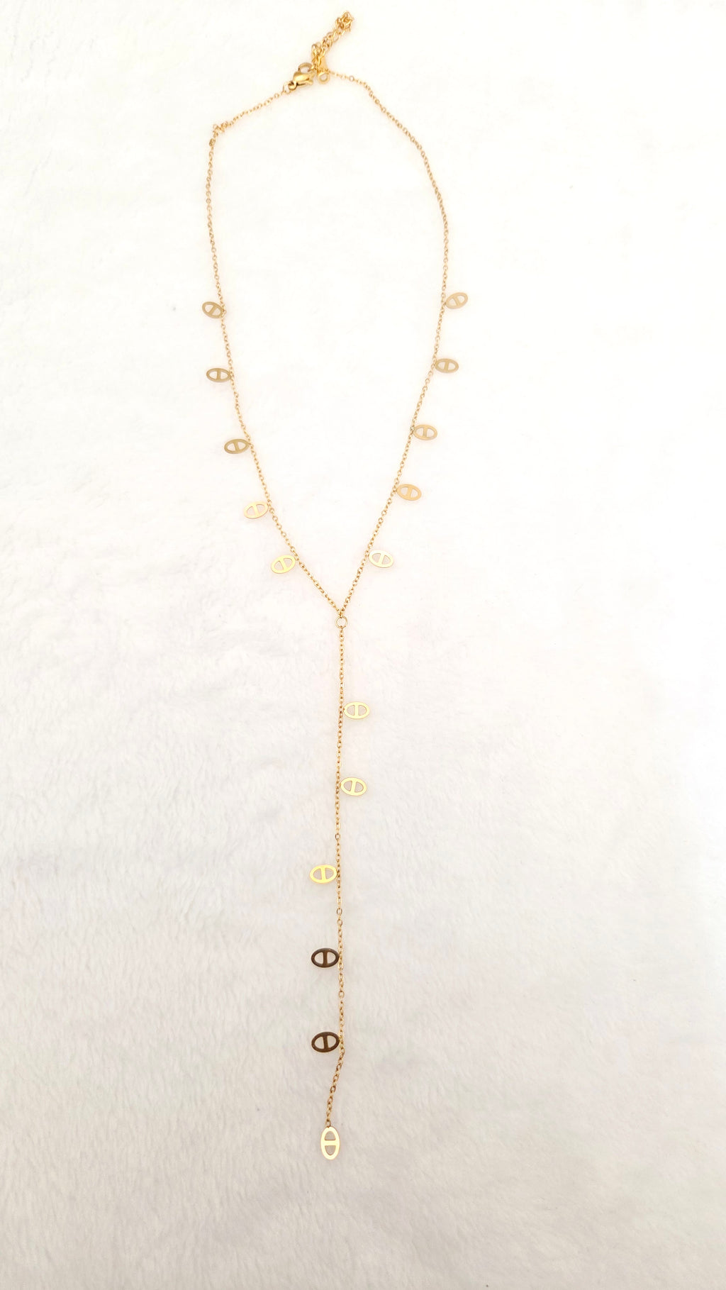 Collier doré Ophélie en forme de Y