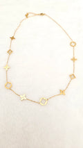 Collier Doré Evy Motifs Fleur et Étoile