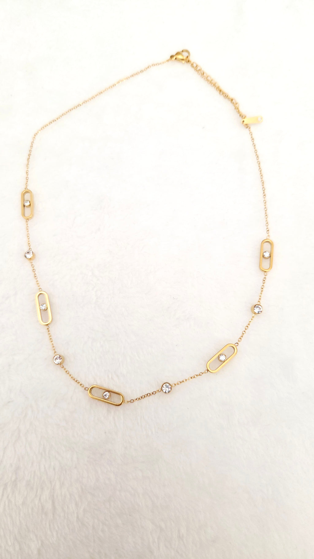 Collier Doré  Emilie en Pierres Fines Élégant Raffiné