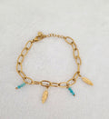Bracelet emy avec plumes