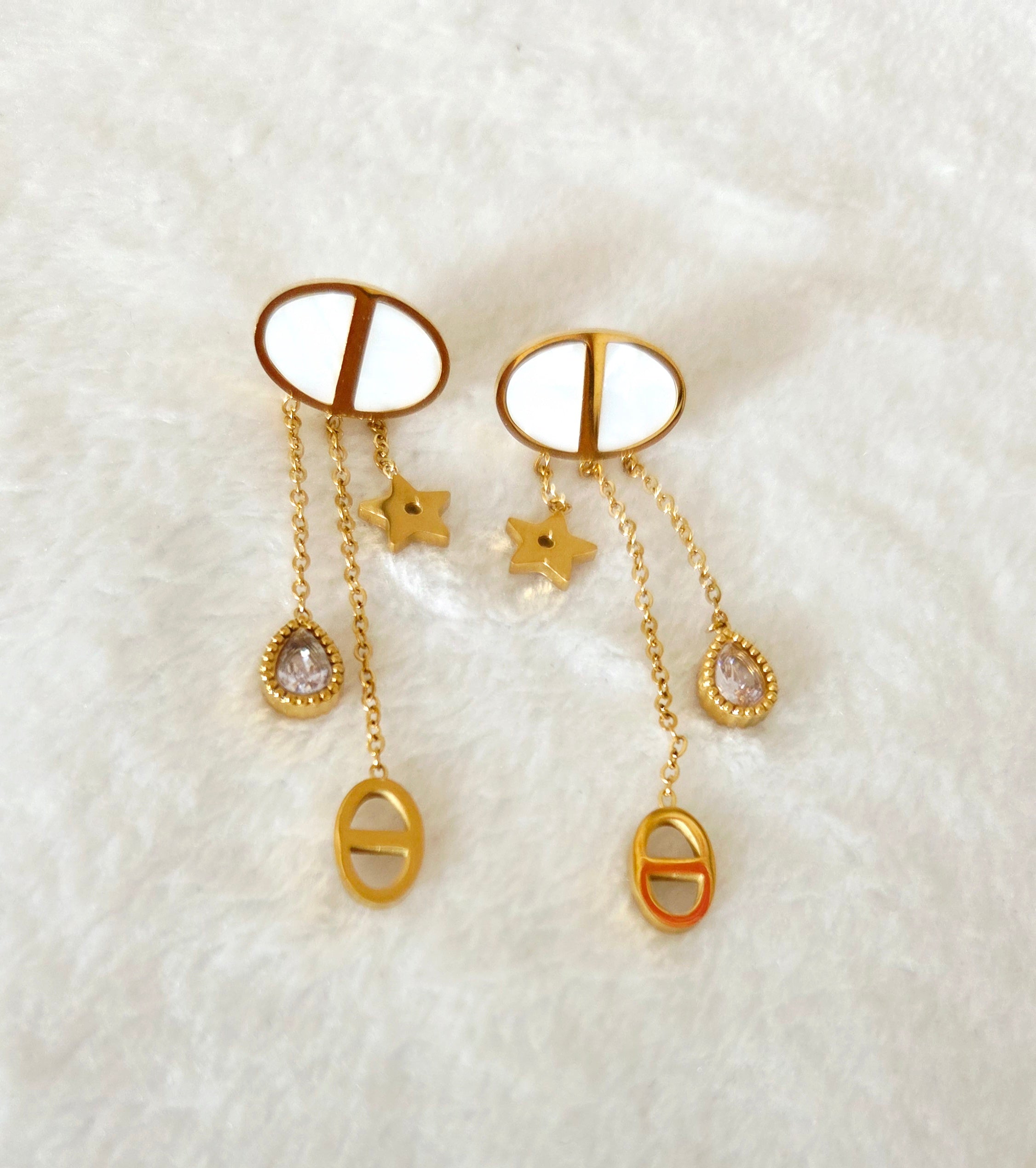 Boucles d’oreilles pendantes Luna