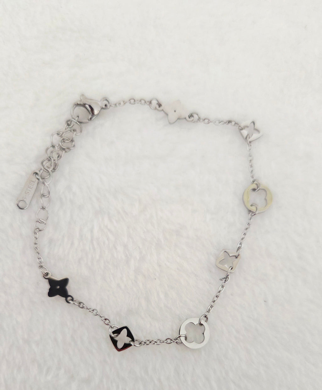 Bracelet chance étoile, lune, cœur, trèfle Eléonore
