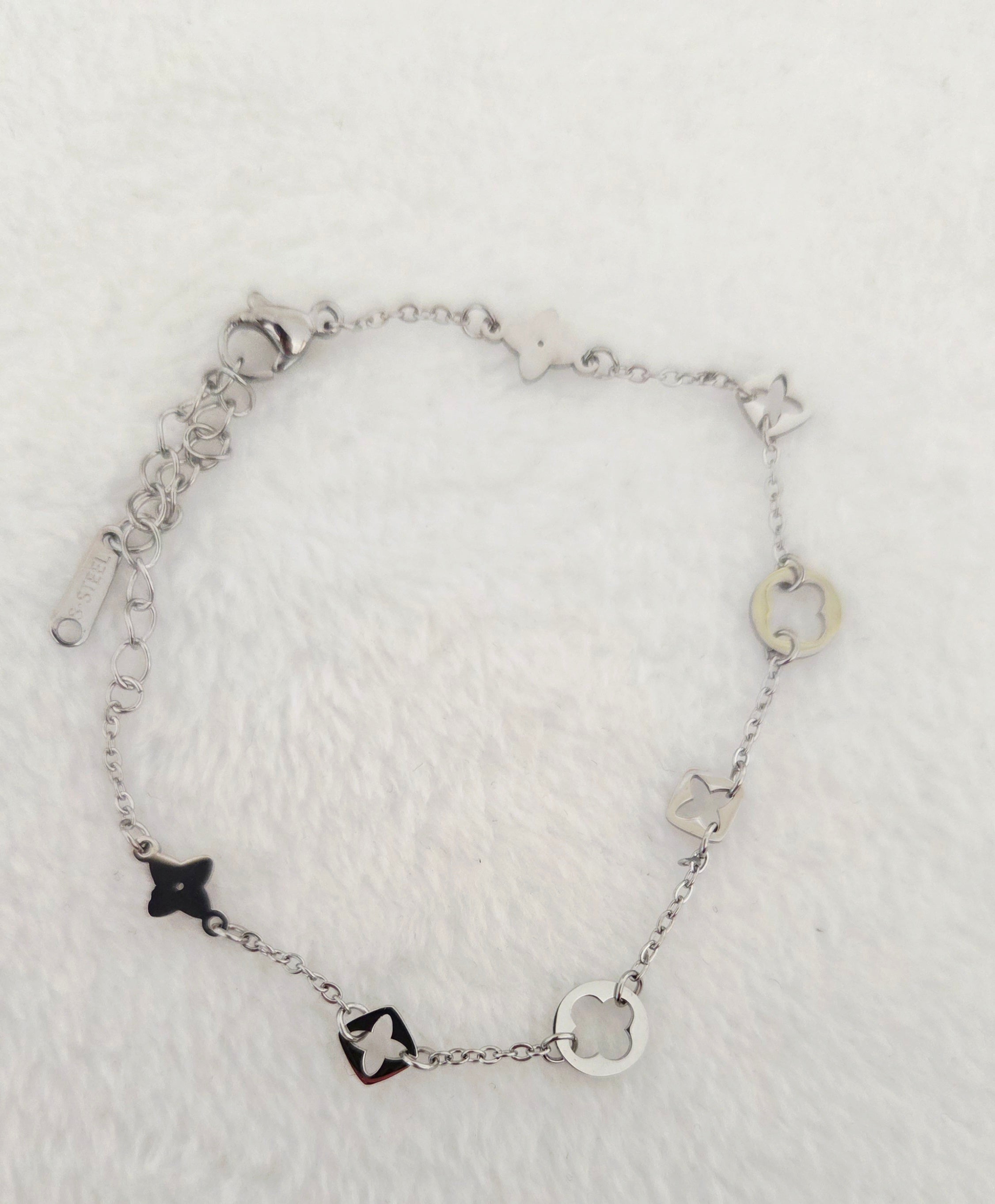 Bracelet chance étoile, lune, cœur, trèfle Eléonore