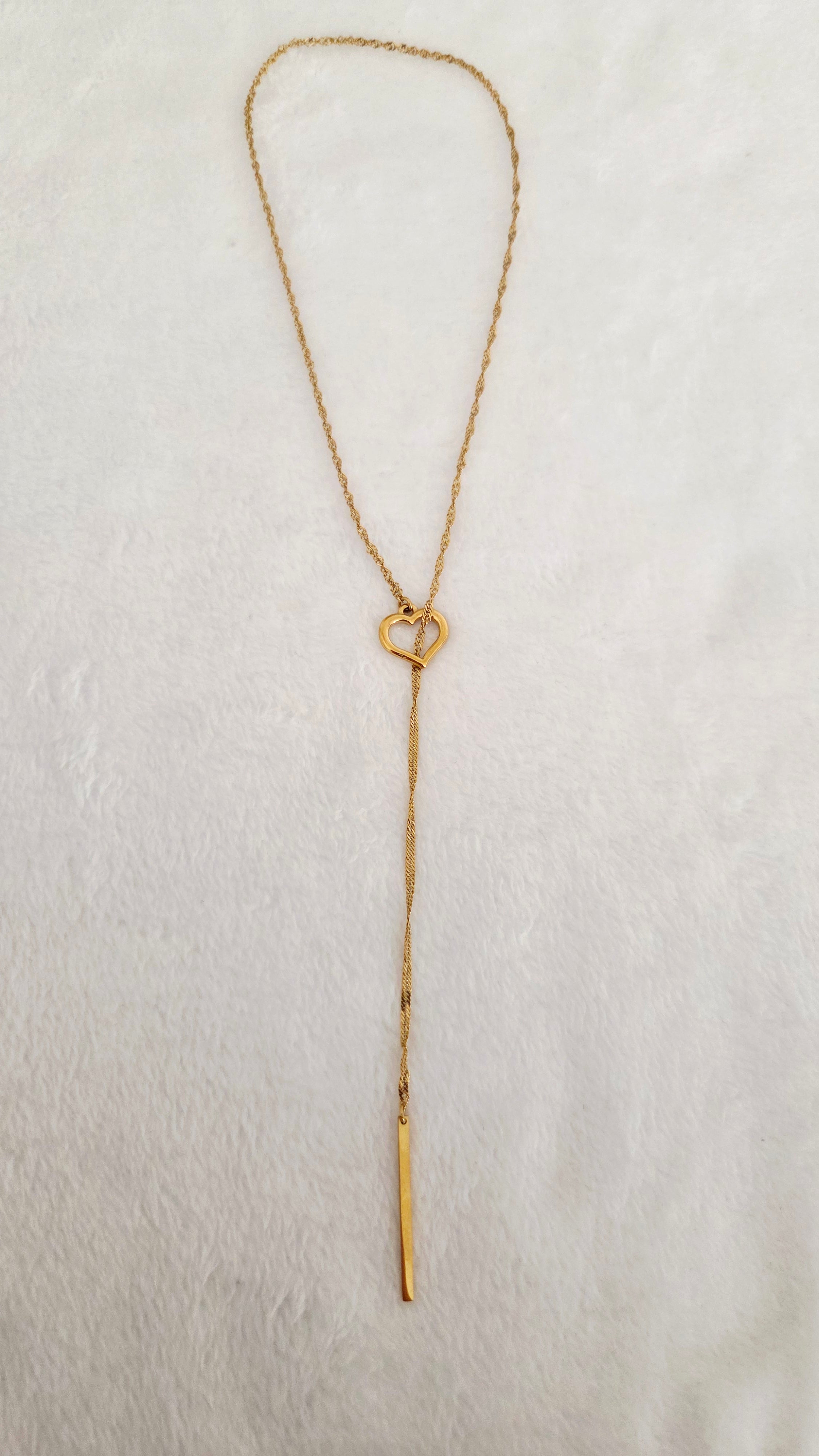 Collier Cœur Raffiné  Doré & Argenté Lovely