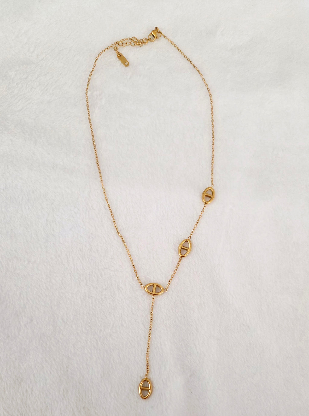Collier Acier Inoxydable Doré Boucle Marine