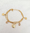 Bracelet Multi-Rangs Étoile & Lune