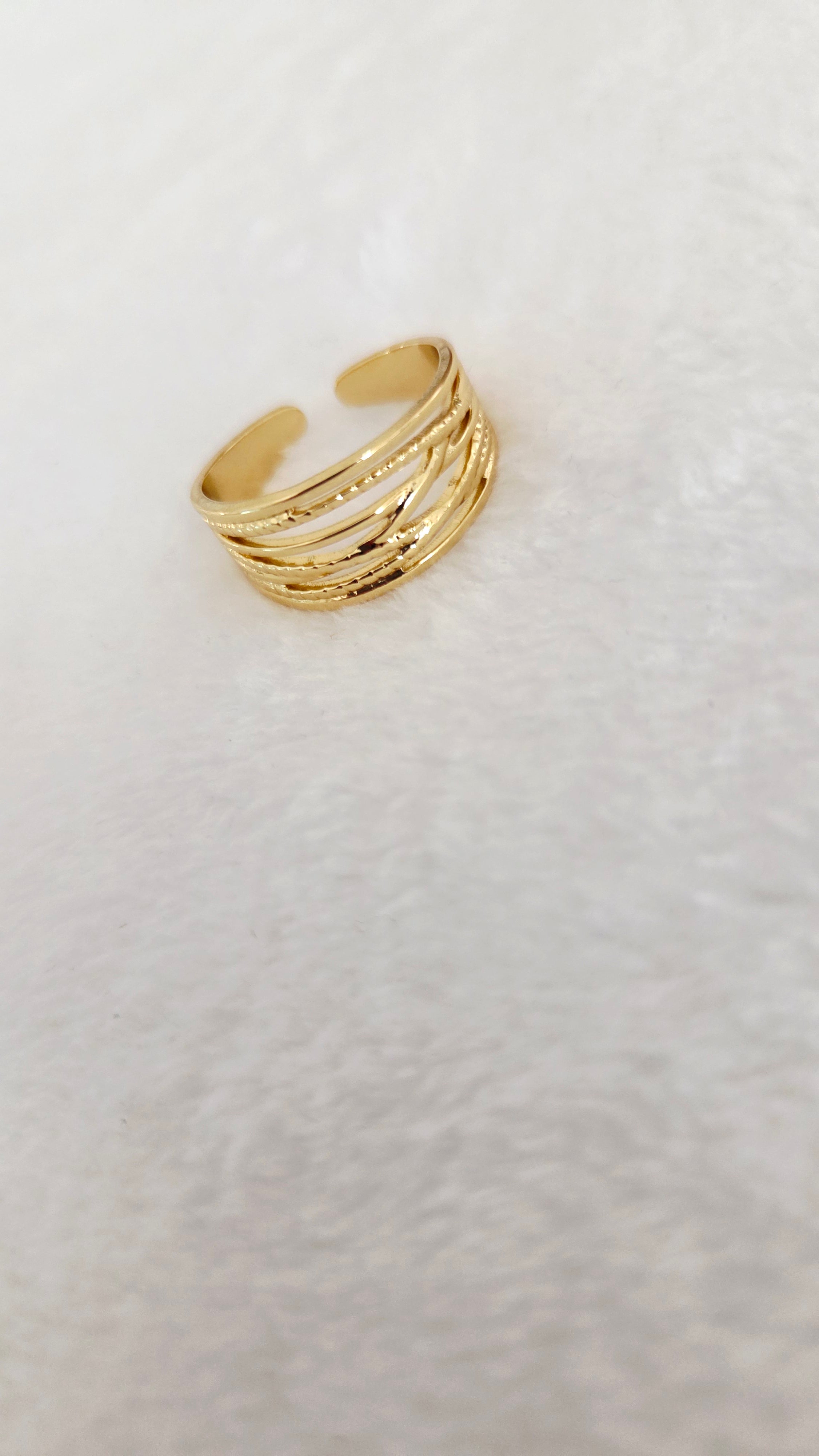 Bague Ajustable Design Géométrique
