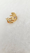 Bague Feuille  Avec Perles